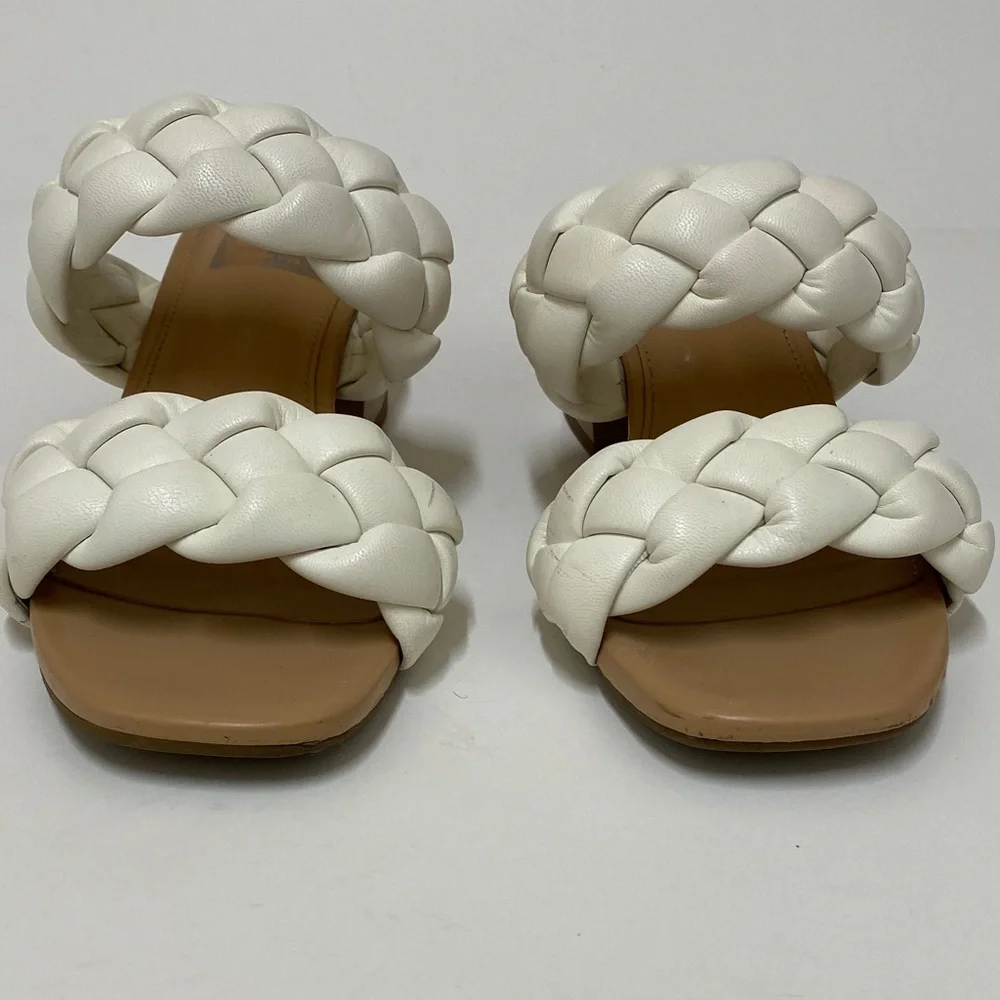 DV by Dolce Vita Stacey Padded Plush Chunky Braided Block Heel Sandals size 6
